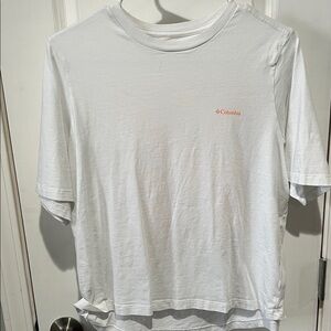 Columbia White Tee with Subtle Logo